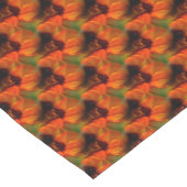 Oranje en bruin Abstract kunstpatroon Korte Tafelloper (Hoek)