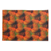 Oranje en bruin Abstract kunstpatroon Kussensloop (Achterkant)