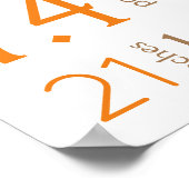 Oranje en bruin Baby geboorte stat Poster (Hoek)