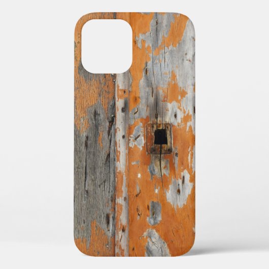Oranje en bruin houten bord Case-Mate iPhone case (Achterkant)