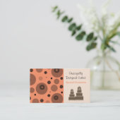 Oranje en bruine Abstracte designkoekjes Visitekaartje (Staand voorkant)