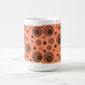 Oranje en bruine cirkels en Stippen Koffiemok (Center)