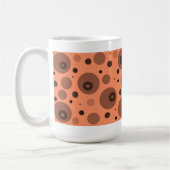 Oranje en bruine cirkels en Stippen Koffiemok (Links)
