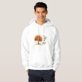 Oranje en bruine Creative Simple Let It Herfst Hoodie (Voorkant volledig)