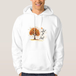 Oranje en bruine Creative Simple Let It Herfst Hoodie