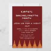 Oranje en bruine feestuitnodiging kaart (Voorkant)