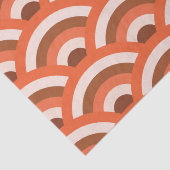 Oranje en bruine Japanse golven Tissuepapier (Detail)