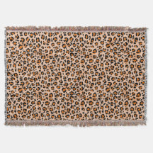 Oranje en bruine luipaardprint