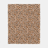 Oranje en bruine luipaardprint fleece deken (Voorkant)