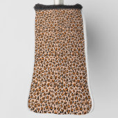 Oranje en bruine luipaardprint golfheadcover (Draai 90)