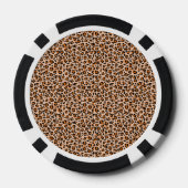 Oranje en bruine luipaardprint poker chips (Achterkant)
