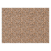 Oranje en bruine luipaardprint tafelkleed (Voorkant (Horizontaal))