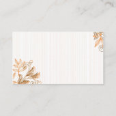 Oranje en bruine tafelkaarten plaatskaartje (Achterkant)