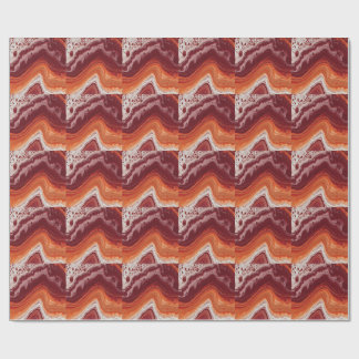 oranje en burgundy vloeistof cadeaupapier