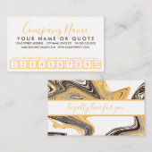 oranje en chocoladestrokken trouwe punkkaart klantenkaartje (Voorkant / Achterkant)