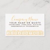 oranje en chocoladestrokken trouwe punkkaart klantenkaartje (Voorkant)