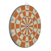 Oranje en Crème Beige Kleur Dartbord (Voorkant Links)