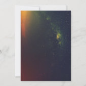 Oranje en donker blauw Galaxy Foto Weddenschap Kaart (Achterkant)