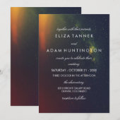 Oranje en donker blauw Galaxy Foto Weddenschap Kaart (Voorkant / Achterkant)