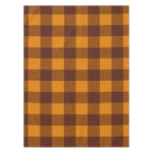 Oranje en donkerrood geruit tafelkleed (Voorkant)
