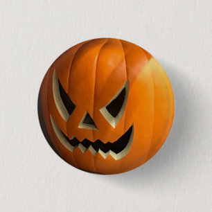 Oranje en duimbreed Halloween Ronde Button 3,2 Cm