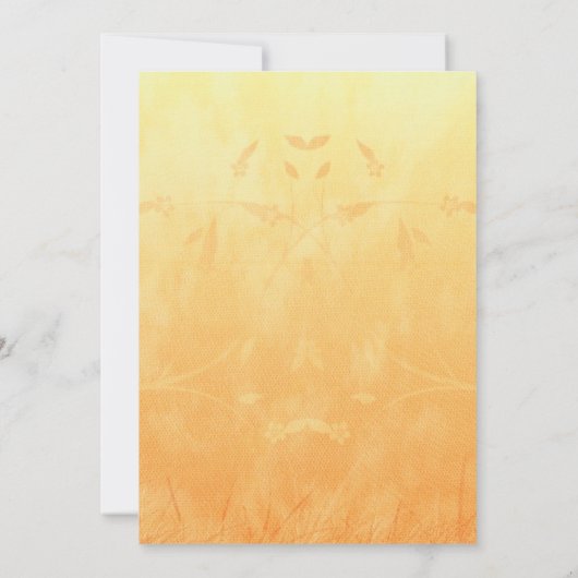 Oranje en geel achtergrondzwart Lijst Save The Date (Achterkant)