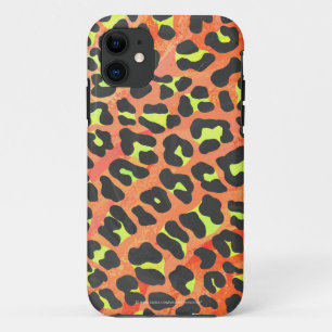 Oranje en geel afdrukken op luipaard Case-Mate iPhone case
