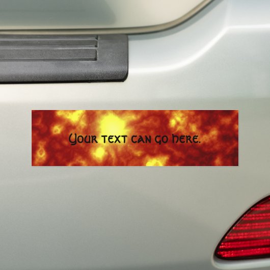 Oranje en geel bumpersticker (Op auto)