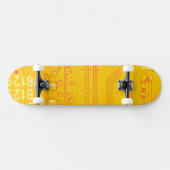 Oranje en geel circuit board persoonlijk skateboard (Horizontaal)