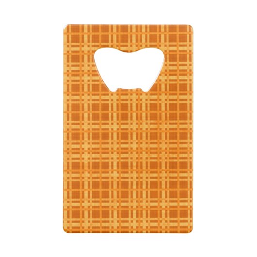 Oranje en geel creditkaart flessenopener (Achterkant)