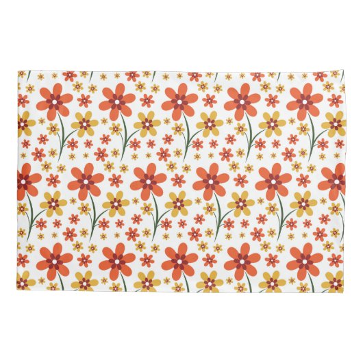 Oranje en geel flessenpatroon Kussensloop (Achterkant)