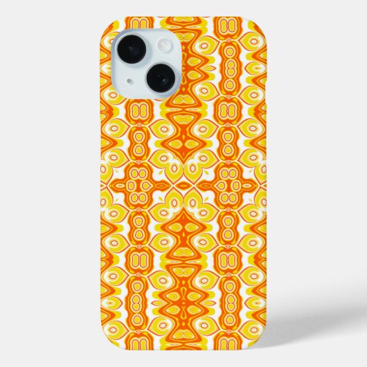 Oranje en Geel Geometrisch Patroon Case-Mate iPhone Case (Achterkant)
