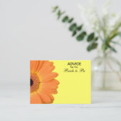 Oranje en geel Gerber Daisy Advice for the Bride Advieskaart (Staand voorkant)
