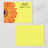 Oranje en geel Gerber Daisy Advice for the Bride Advieskaart (Voorkant / Achterkant)