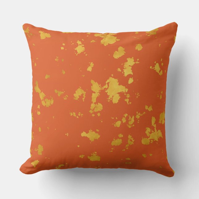 ORANJE EN GEEL-GLOEIENDE THrow Cushion Buitenkussen (Voorkant)