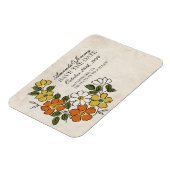  Oranje en geel hout, behalve de datum Magneet (Linkerzijde)