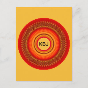 Oranje en Geel Mandala Briefkaart