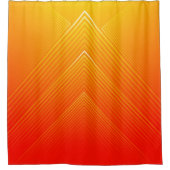 Oranje en geel ombre modern geometrisch ontwerp douchegordijn (Voorkant)