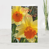 Oranje en geel Pasen Feestdagen Kaart (Voorkant)