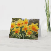 Oranje en geel Pasen Feestdagen Kaart (Voorkant)