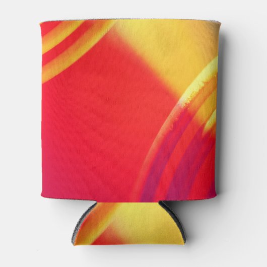 Oranje en geel patroon op de Koelbox Blikjeskoeler (Voorkant)