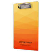 Oranje en geel polygonaal klembord (Links)