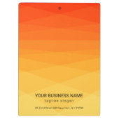 Oranje en geel polygonaal klembord (Achterkant)