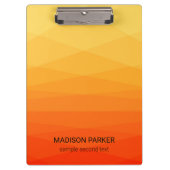 Oranje en geel polygonaal klembord (Voorkant)