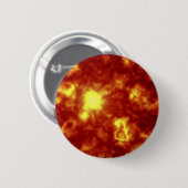 Oranje en geel ronde button 5,7 cm (Voorkant /achterkant)
