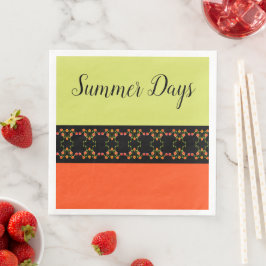 Oranje en geel servet