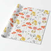 Oranje en geel Strijdblokpapier Cadeaupapier (Uitgerold)