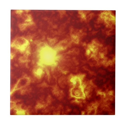 Oranje en geel tegeltje (Voorkant)