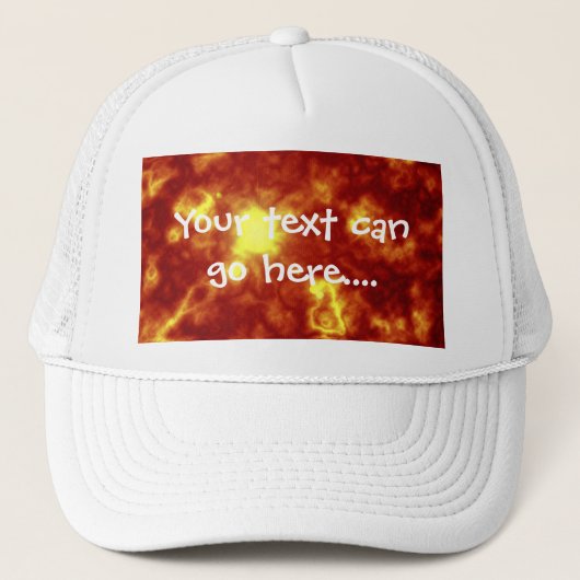 Oranje en geel trucker pet (Voorkant)
