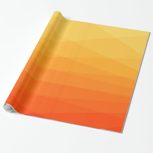 Oranje en geel veelhoekig cadeaupapier (Uitgerold)